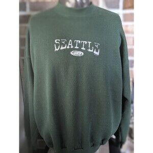 Y2K SEATTLE Crewneck Long Sleeve Sweatshirt Sz XL Vintage 1990's